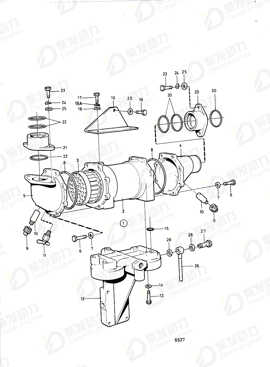 VOLVO End cover 843580 Drawing